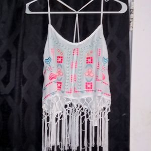 NWT Fringe Tank Ivy